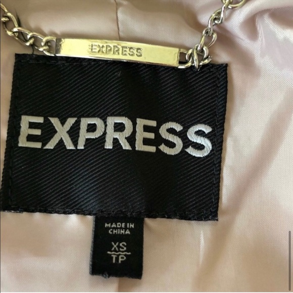Express Blush Faux Leather Jacket XS - Picture 8 of 9